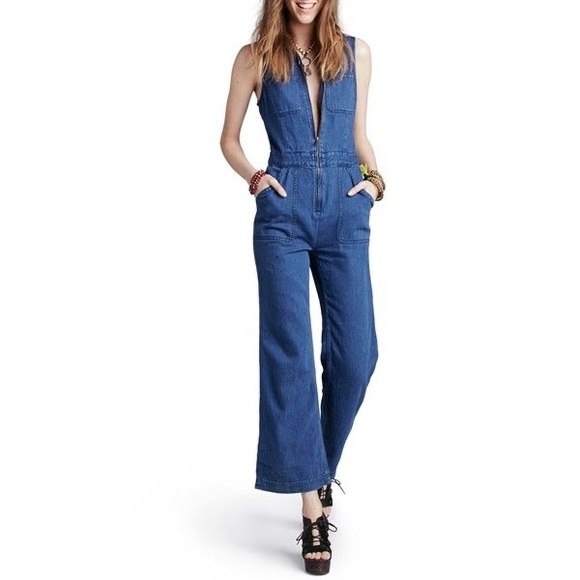 Free People Denim Jumpsuit - Picture 3 of 9